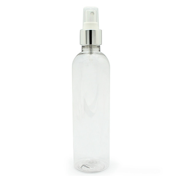 Botella 250 ml PET alta pulverizador plata por mayor